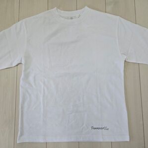 “PINK HEARTSSs” 左裾ロゴ メンズシンプル白Tシャツ(M-Bタイプ)