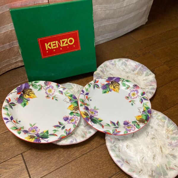 KENZO デザートプレート 5枚セット 花柄 未使用 箱付き