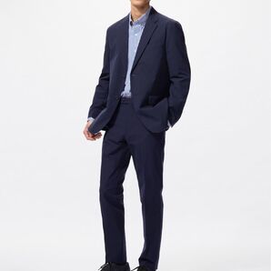 新品未使用 UNIQLO ユニクロ 感動パンツ ネイビー 88cm 股下補正済