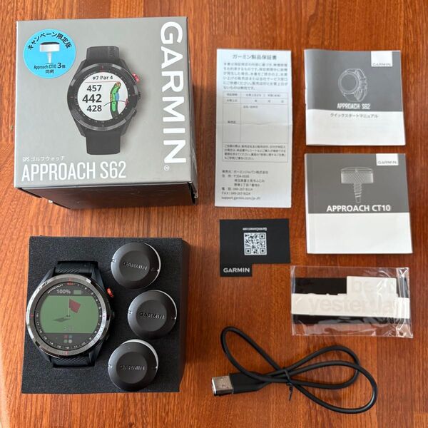 GARMIN APPROACH S62 ゴルフナビ ブラック ガーミン GPSウォッチ