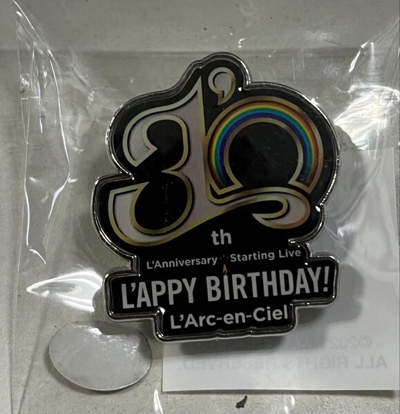 ラルクアンシエルL'Arc〜en〜Ciel★30thメモリアルグッズ★ビンパッジ②★匿名配送