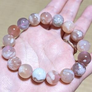 ●チェリーブロッサムアゲートブレスレット●アヤカすぺしゃる●天然石パワーストーン瑪瑙●