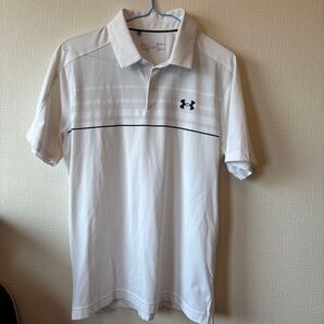 UNDER ARMOUR ゴルフポロシャツ ホワイト MD メンズ