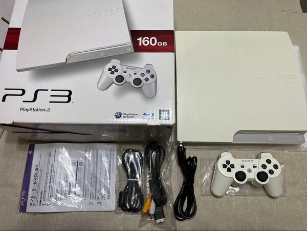 PlayStation3 本体 CECH-3000A LW クラシック・ホワイト 160GB 動作確認済み PS3