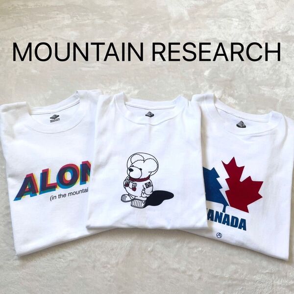 美品★マウンテンリサーチ★プリントTシャツ★セット★ホワイト★S