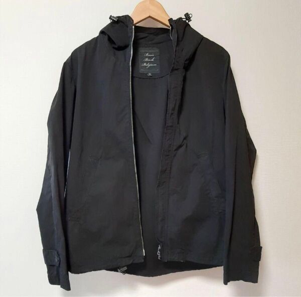 BasisBroek バージスブルック フードブルゾン ジャンパー 黒 サイズ2 アタッチメント wjk ripvanwinkle
