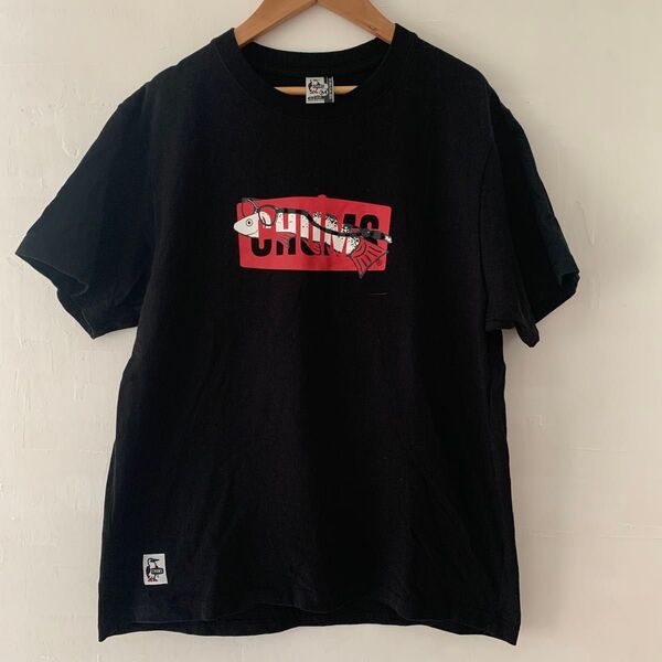 CHUMS チャムス 半袖Tシャツ Mサイズ ブラック 黒