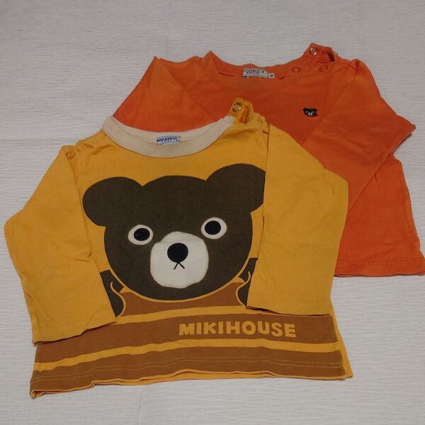 ミキハウス double.b 長袖 Tシャツ 2枚で