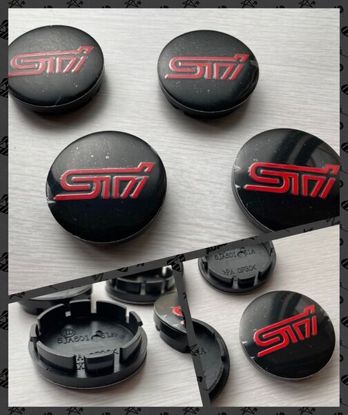 新品 STI デザイン 56mm ホイール センターキャップ SUBARUスバル