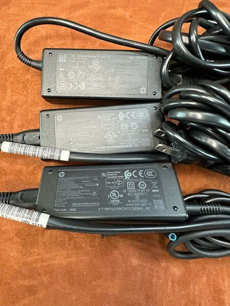 HP青ピン 19.5V 2.31A 45W AC アダプター3個セット