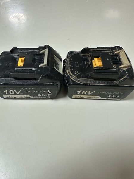 18V 6.0Ah リチウムイオンバッテリー 2個セット