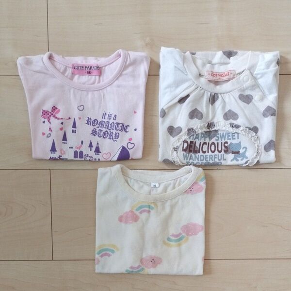 女の子半袖Tシャツ 90cm