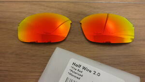 ★オークリー ハーフワイヤー2.0用 カスタム偏光レンズ FIRE RED Color Polarized 新品 OAKLEY　HALF WIRE　2.0　HALFWIRE