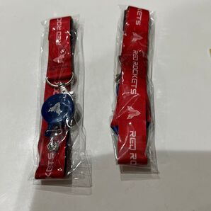 バレーボール RED ROCKETS ネックストラップ リールキーホルダー 2個セット