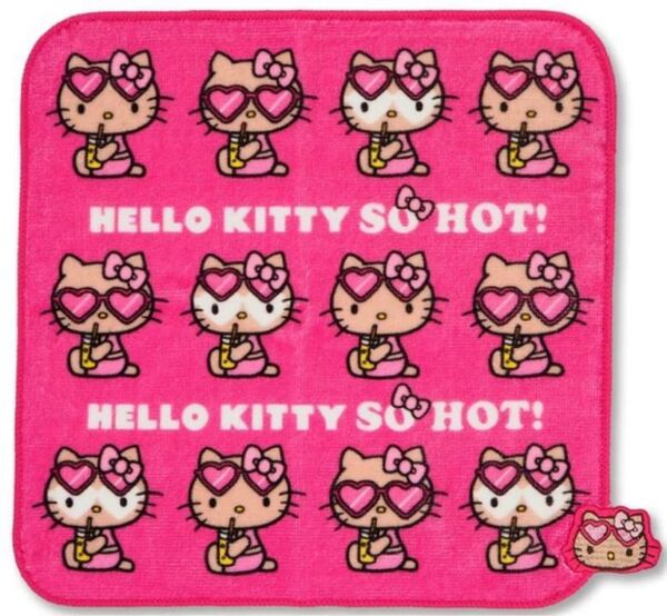 サンリオ SANRIO ハローキティ 刺繍ハンドタオル ミニタオル ピンク