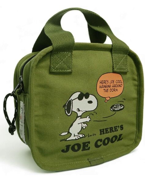 スヌーピー ミニ保冷バッグ PEANUTS ミニトートSNOOPY カーキー