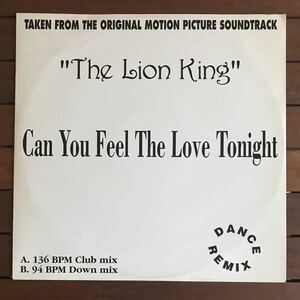 ★【r&b】Alan Jones / Can You Feel The Love Tonight［12inch］cover _ down tempo オリジナル盤《9595》