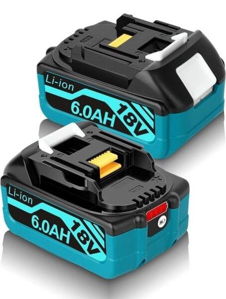 【新品】 POWITEC 互換 マキタ 18V バッテリー 6.0Ah 2個セット 耐久性UP 大容量 残量表示あり