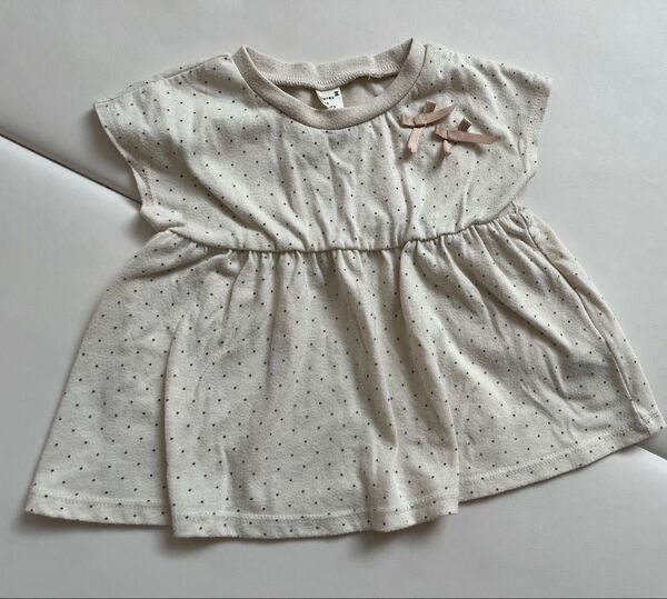 アプレレクール ドット 半袖 トップス(クリーム色) tシャツ