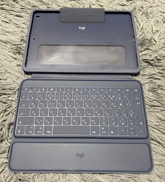 Logicool iPad用 キーボード付きケース ネイビー 7から9世代用