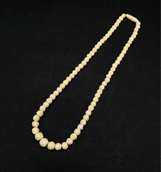 東洋彫刻 細密彫刻 精密彫刻 天然素材 ネックレス necklace A006 48.5cm 28g アクセサリー