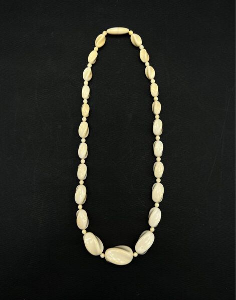 東洋彫刻 細密彫刻 精密彫刻 天然素材 ネックレス necklace A007 47cm 36g アクセサリー