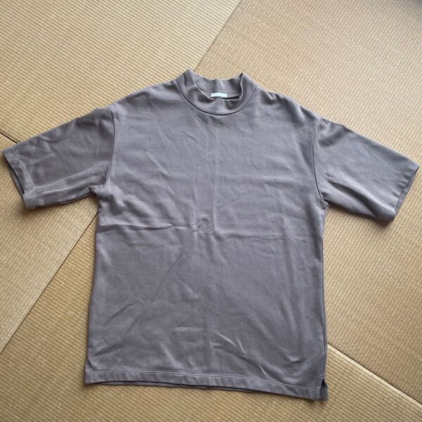 GU グレー クルーネック TシャツL