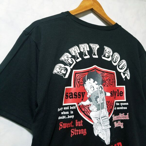 【新品】【BETTY BOOP】【Lサイズ】Tシャツ メンズ BLACK 黒色 ベティーブープ