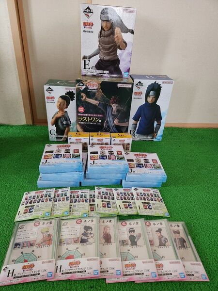 一番くじ NARUTO 中忍試験編 B賞 うちはサスケ C賞 奈良シカマル E賞 日向ネジ ラストワン 我愛羅 GJIH賞 28点