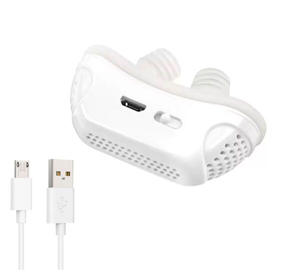 電動ノーズクリップ いびき防止グッズ いびきグッズ いびき対策 イビキ防止 鼻呼吸 口呼吸 イビキ改善 ノーズプラグ ホワイト