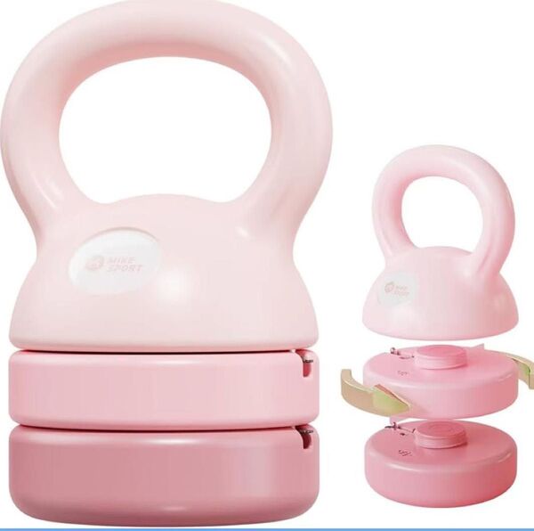 可変式ケトルベル 3in1 初心者向け 5LB 8LB 12LB プレート調節可能 自宅トレーニングジム おしゃれ 筋トレ