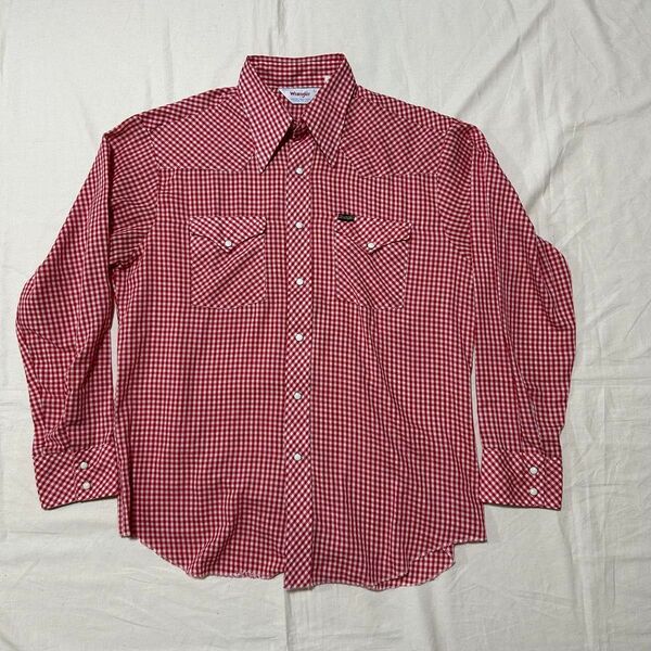 【vintage】Wrangler ラングラー チェック ウエスタン 長袖シャツ USA製 チェック柄 長袖 シャツ