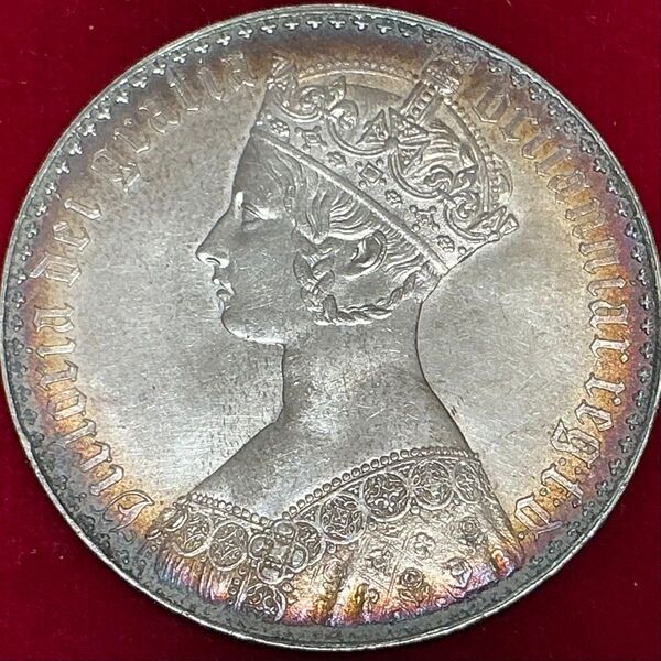 ★20%OFF‥48,000円…絶妙のトーン…1847年 イギリス ヴィクトリア女王 ゴシッククラウン アンデシモ…A