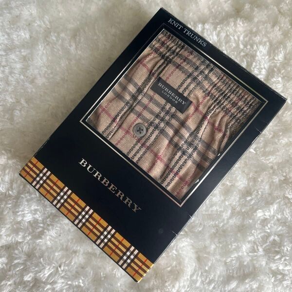 BURBERRY バーバリー ニットトランクス ノバチェック チェック柄 ベージュ 綿100 下着 Lサイズ