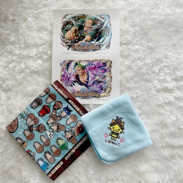 しまねっこ タオル なめこ ハンカチ ワンピース シール 中古