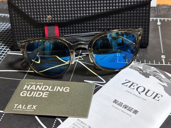 Zeque by ZEAL OPTICS Juno(ジュノ) クリアオリーブ イーズグリーン×ブルーミラー F-1847