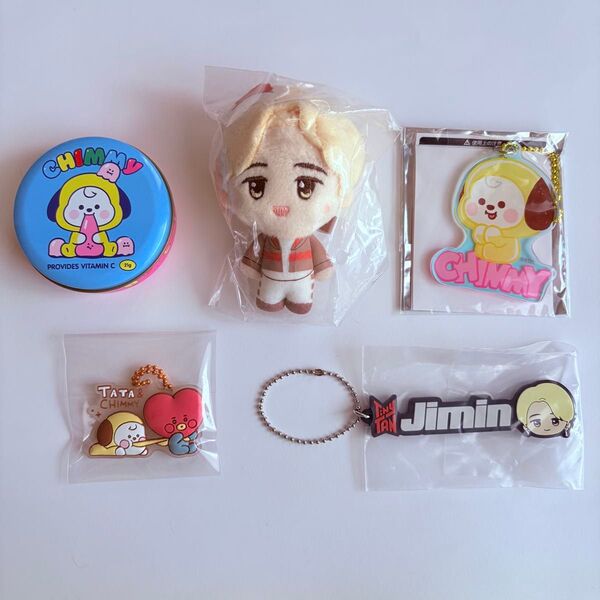 【ジミン】BTS TinyTAN BT21 CHIMMY グッズ ぬいぐるみ マスコット アクキー ラバスト プチキャン