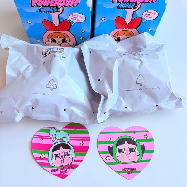 【バターカップ】正規品 POPMART ポップマート CRYBABY×パワーパフガールズ ぬいぐるみ キーホルダー