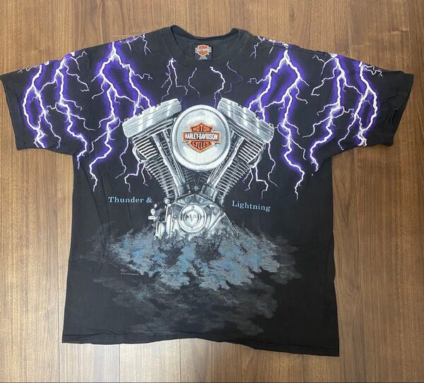 Harley-Davidson thunder Tシャツ ハーレーダビッドソン 90's ヴィンテージTシャツ
