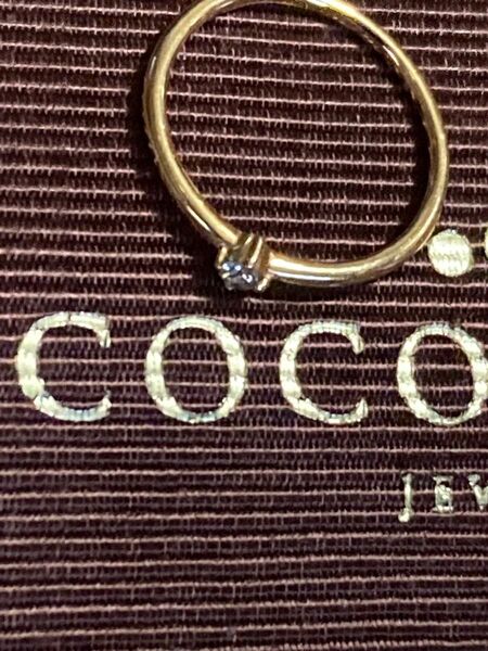 COCOSHNIK リング K10 ゴールド3号サイズ 石はダイヤモンド