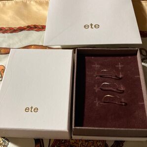 ete リング 3点セット K10 イエローゴールド 全て7号 一部証明書あり 専用ケース,巾着袋と紙袋付き 日曜日迄