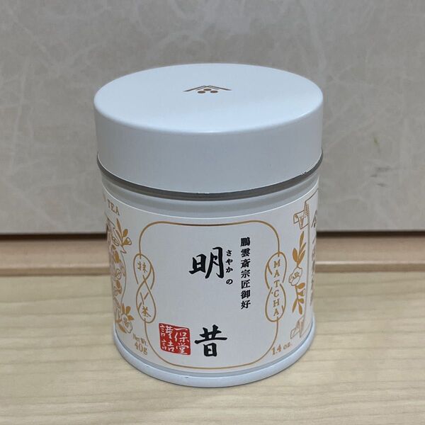 【一保堂茶舗】 宇治抹茶 「明の昔sayaka Matcha 40g 缶」