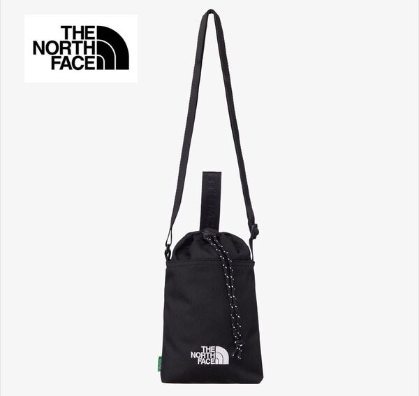 新品未使用 THE NORTH FACE ノースフェイス シンプル ストリングバッグ ショルダー ポーチ ブラック 海外限定