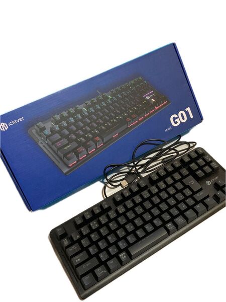 ゲーミングキーボード 赤軸 テンキーレス 日本語配列 有線 91キー メカニカルスイッチ LEDバックライト