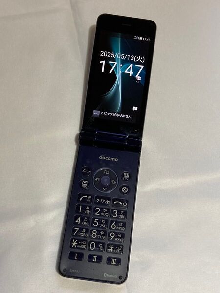 docomo AQUOSケータイ SH-01J SHARP 4Gガラホ + 純正SH-01J 対応卓上ホルダー SH49