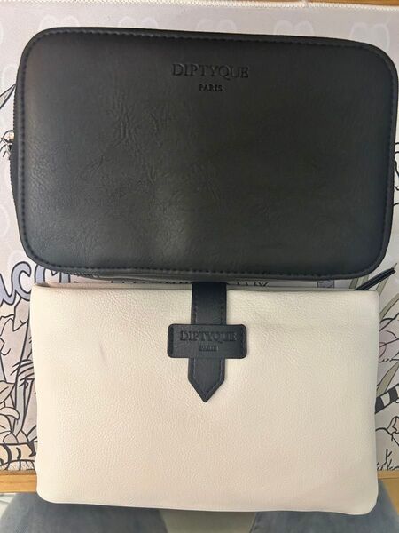 Diptyque ポーチバッグ 2点セット(カタール航空ファーストクラス アメニティ)