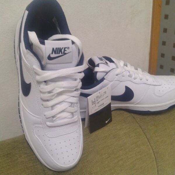 新品 NIKE ビッグナイキLOW 355152-140 26.5cm ホワイト/ネイビー