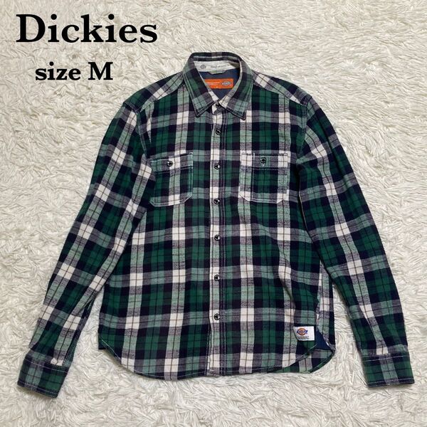 Dickies ディッキーズ ネルシャツ マチ付き サイズM ボックスシルエット チェック 長袖シャツ 古着