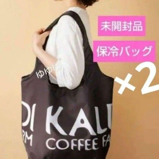 KALDI カルディ 2点セット コンパクト保冷バッグ エコバッグ ブラック 黒 保冷バッグ 折り畳み 折り畳みエコバッグ 新作