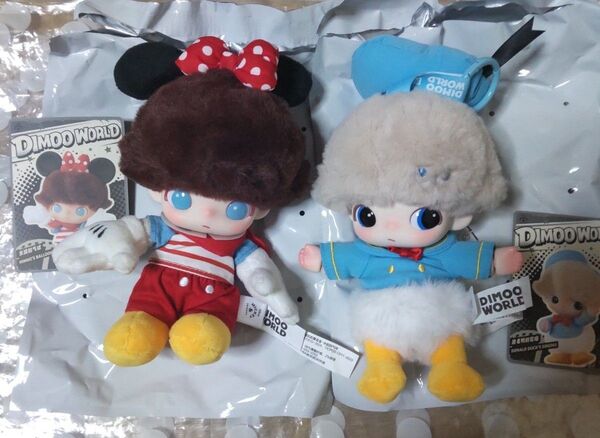 POPMART DIMOO WORLD DISNEY ぬいぐるみ ドナルド ミニー 2個セット